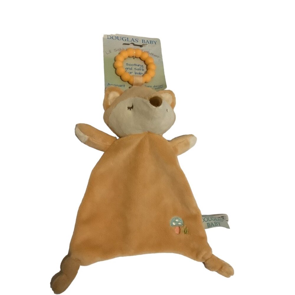 Douglas Baby Fox Teether Plush Stuffed Lovey Silicone Ring Soothing NWT NEW 12"‎